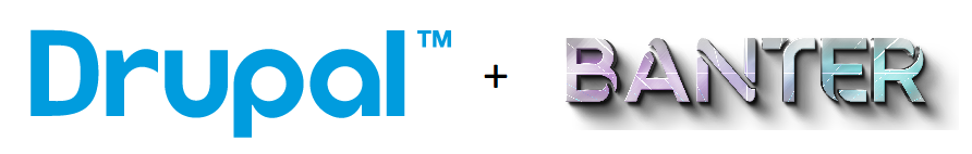 Logo combination of Drupal and Banter
