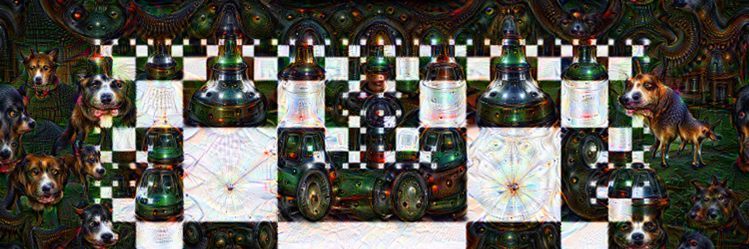 Background header for Shoseki, a fractal that was pushed through Googles' Deep Dream